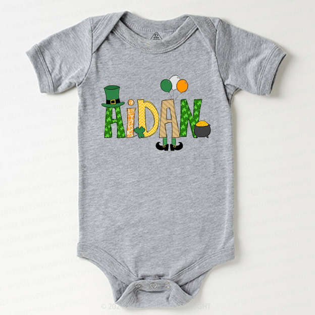 Personalized Elf St Patricks Day Baby Bodysuit Beepumpkin