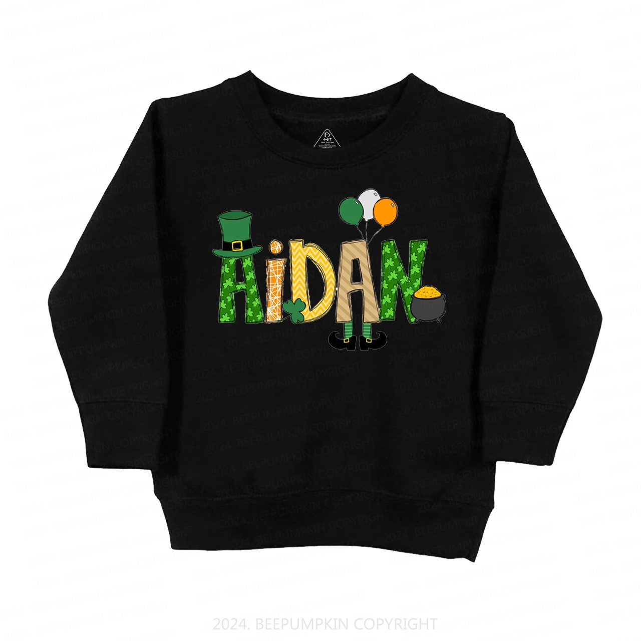 Personalized Elf St Patricks Day  Kids Sweatshirt