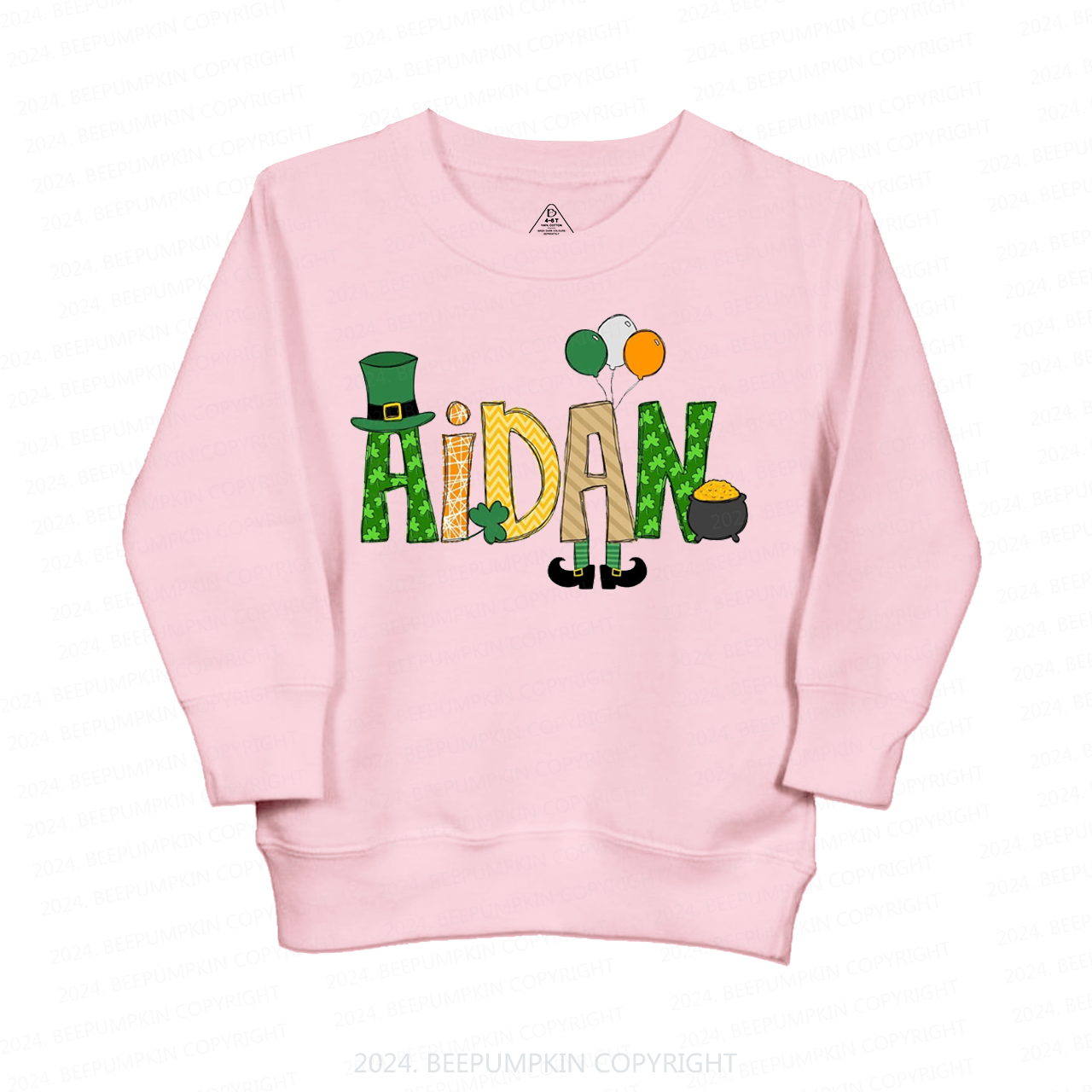 Personalized Elf St Patricks Day  Kids Sweatshirt