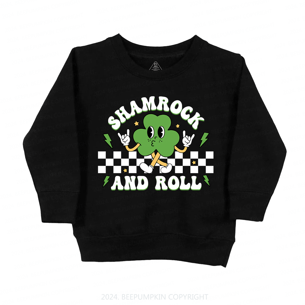 Shamrock And Roll St.Patricks Day Kids Sweatshirt
