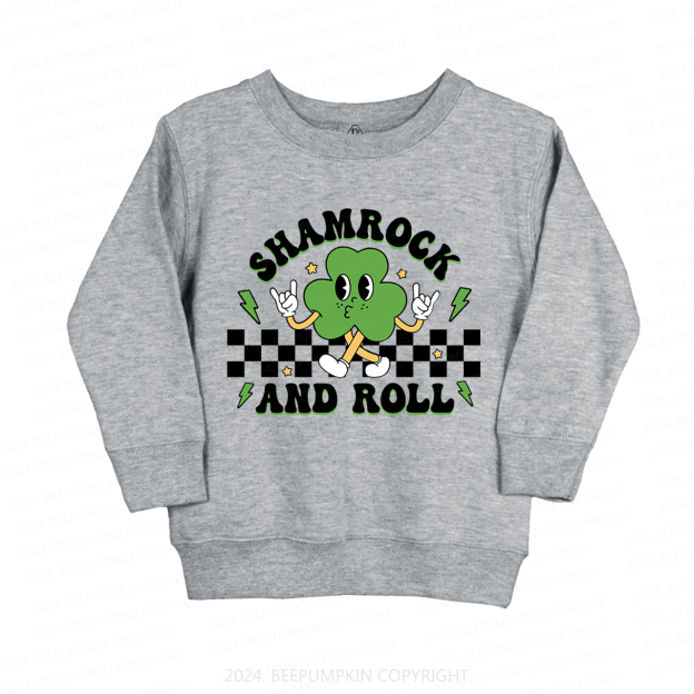 Shamrock And Roll St.Patricks Day Kids Sweatshirt
