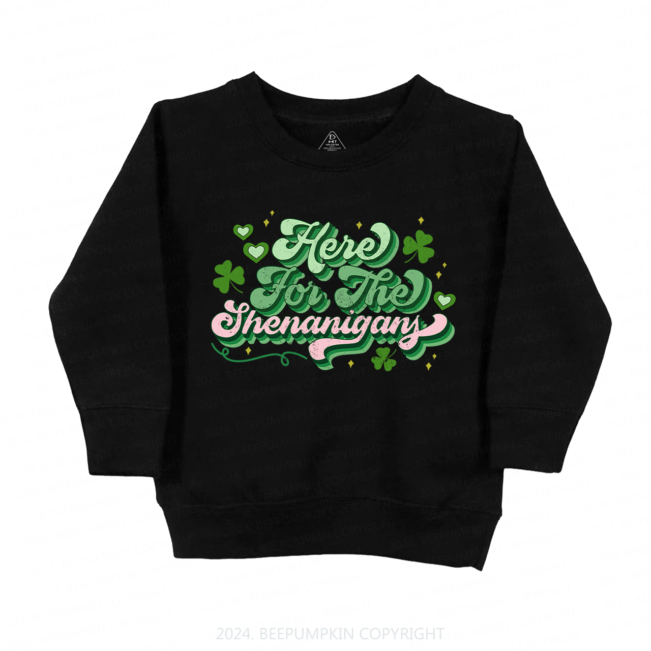 Here For The Shenanigans St.Patricks Kids Sweatshirt