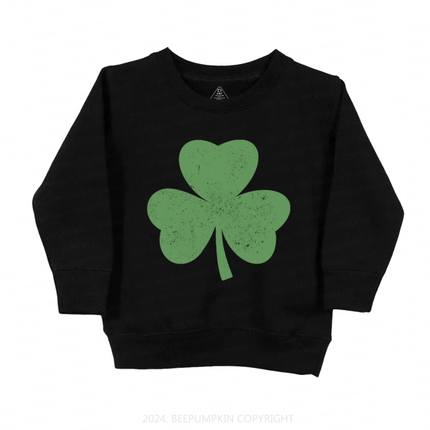 Three Leaves Clover St.Patricks Day Kids Sweatshirt