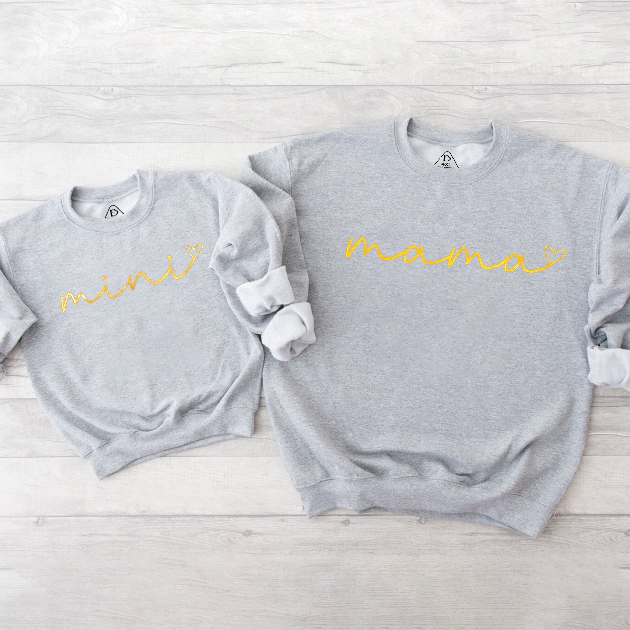 Gold Heart Mama Mini Mom&Me Sweatshirt Beepumpkin