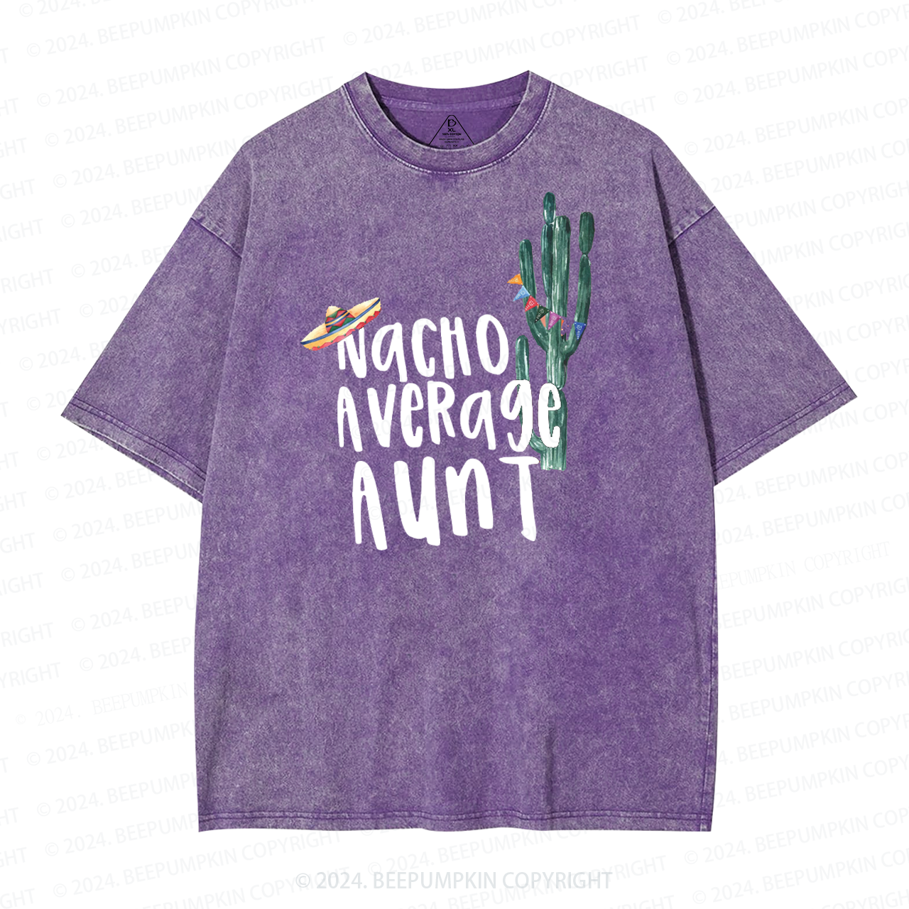 Nacho Average Aunt Washed T-Shirts 