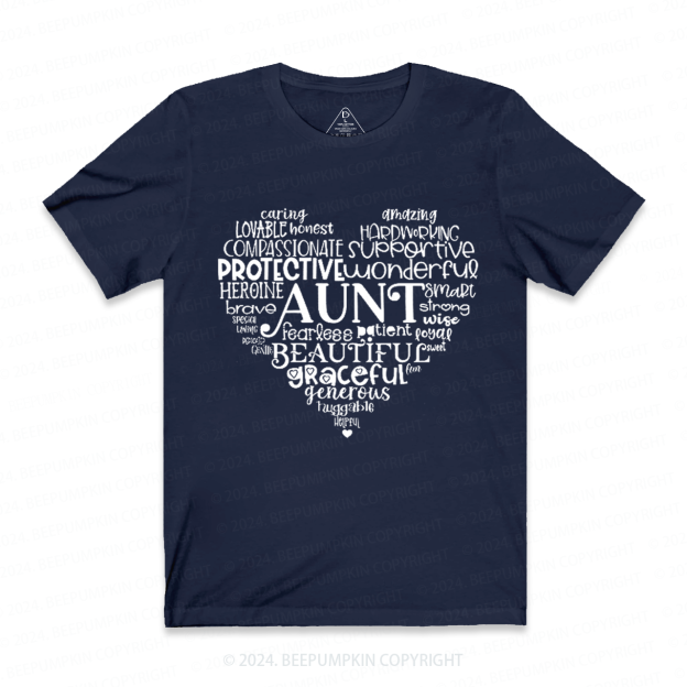 Aunt Heart Best Auntie T-Shirts 