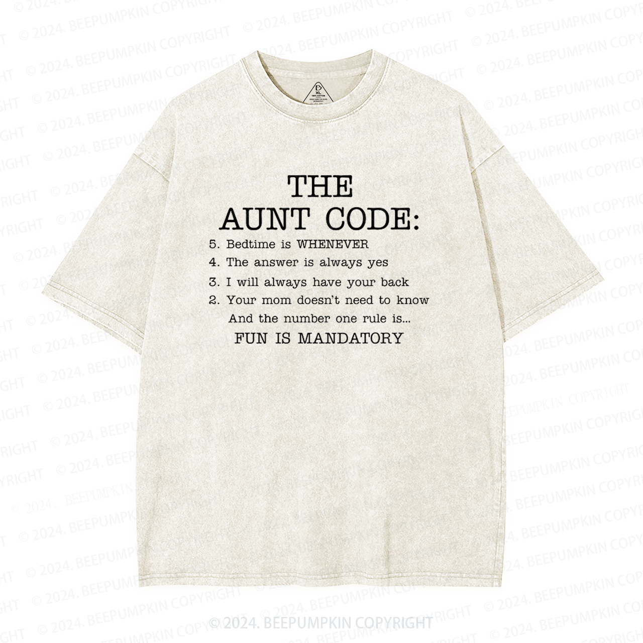The Aunt Code Auntie Washed T-Shirts 