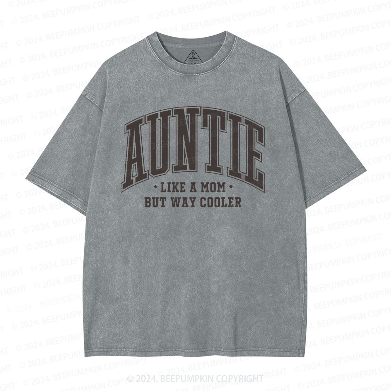 Auntie Like A Mom But Way Cooler Washed T-Shirts 
