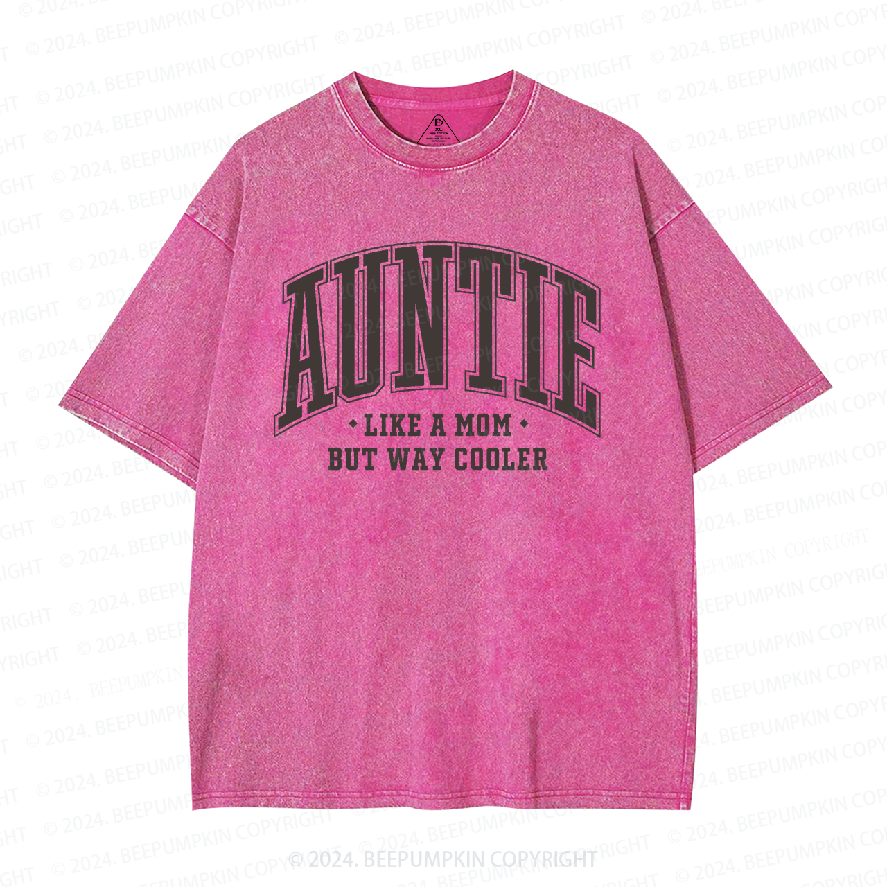 Auntie Like A Mom But Way Cooler Washed T-Shirts 