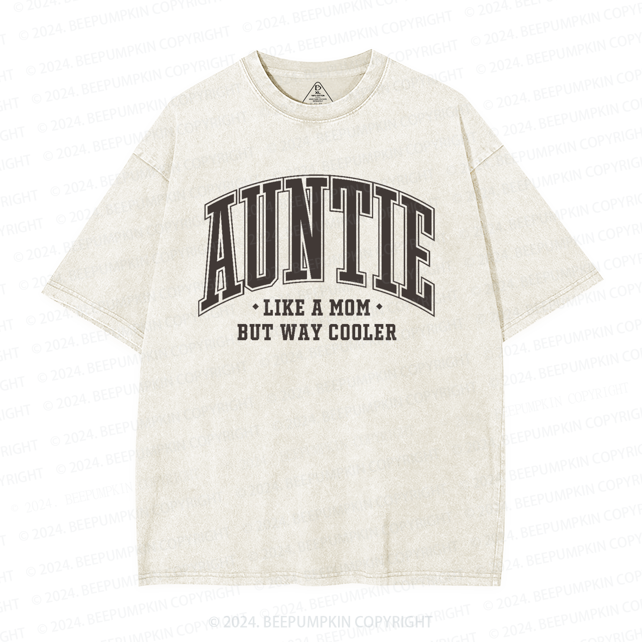 Auntie Like A Mom But Way Cooler Washed T-Shirts 