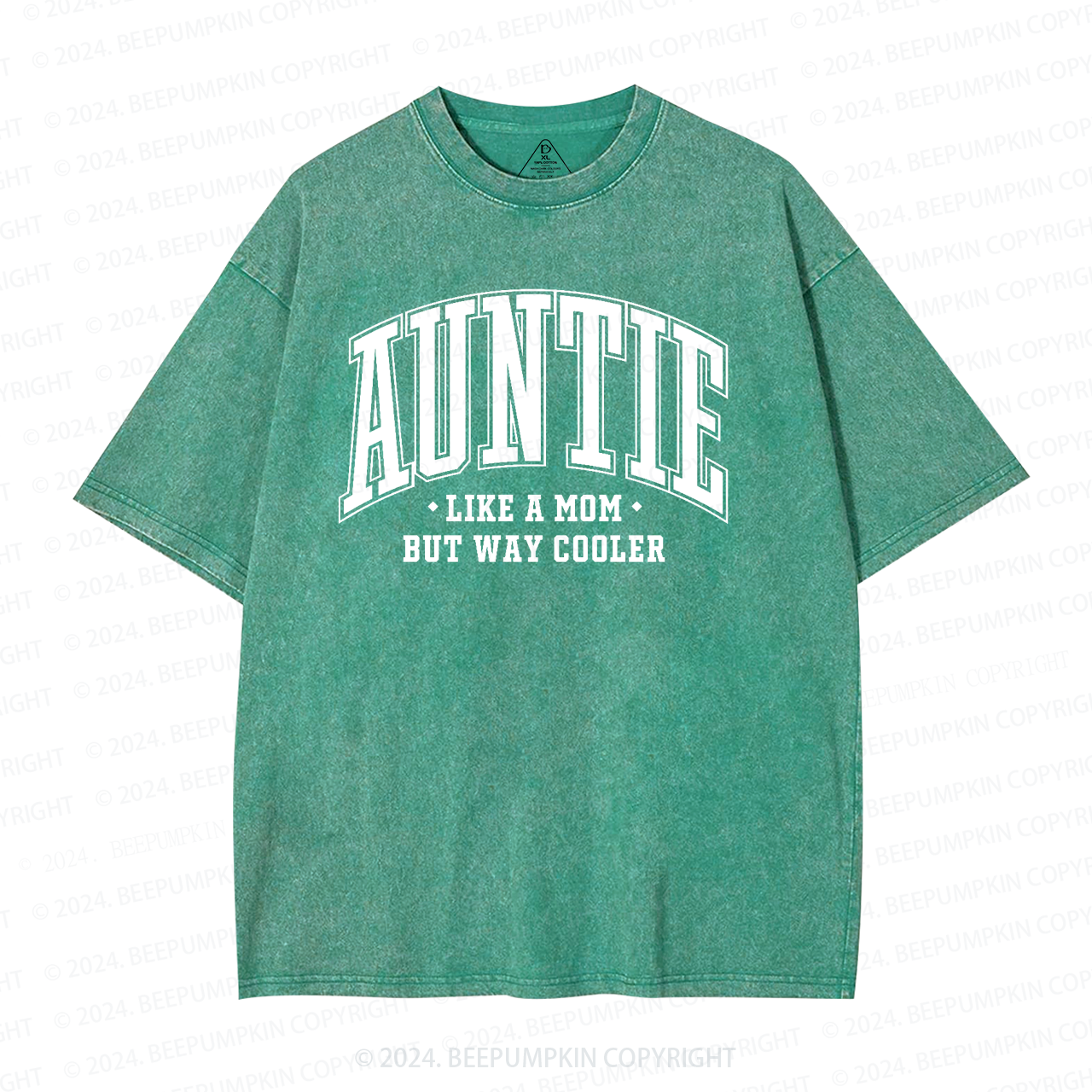 Auntie Like A Mom But Way Cooler Washed T-Shirts 