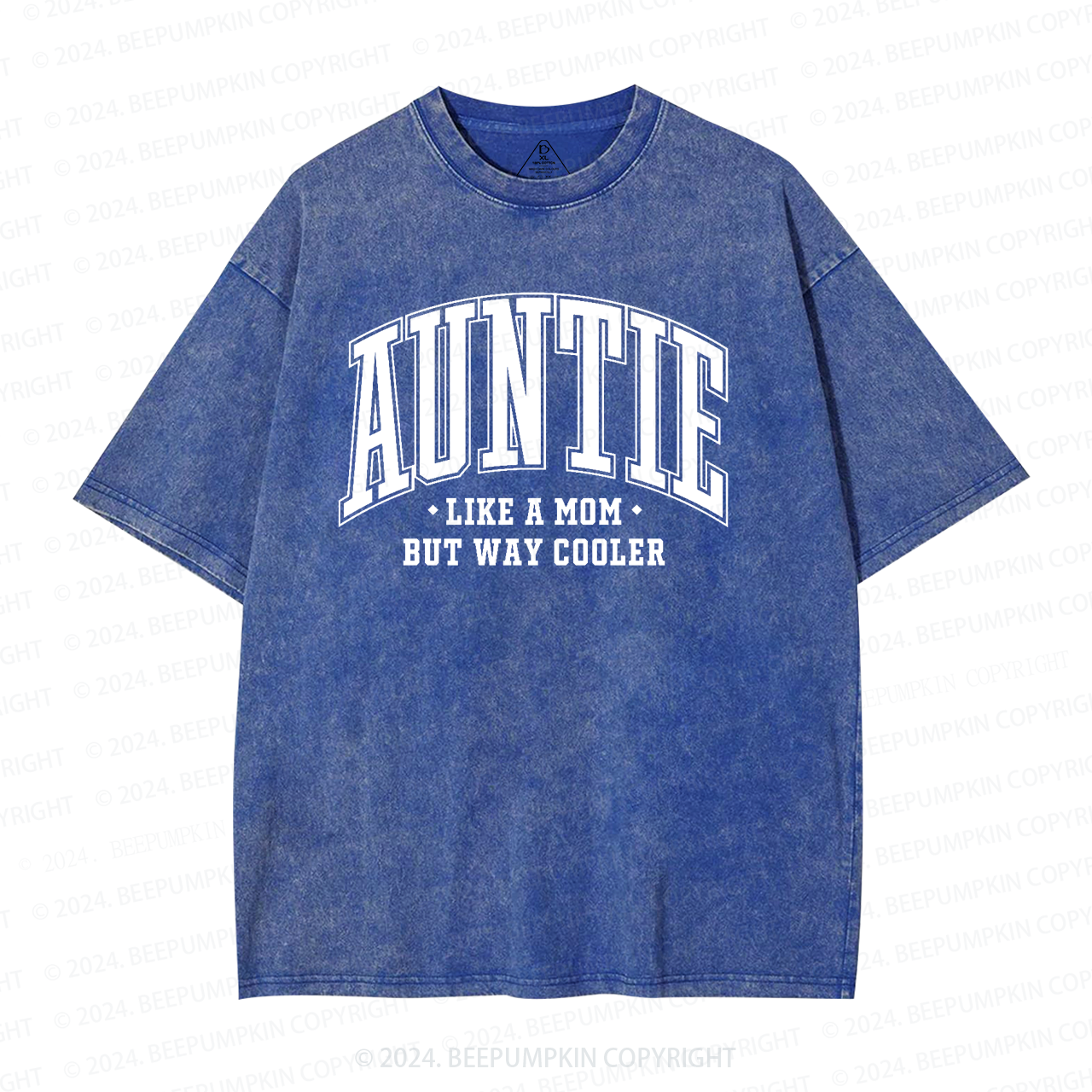 Auntie Like A Mom But Way Cooler Washed T-Shirts 