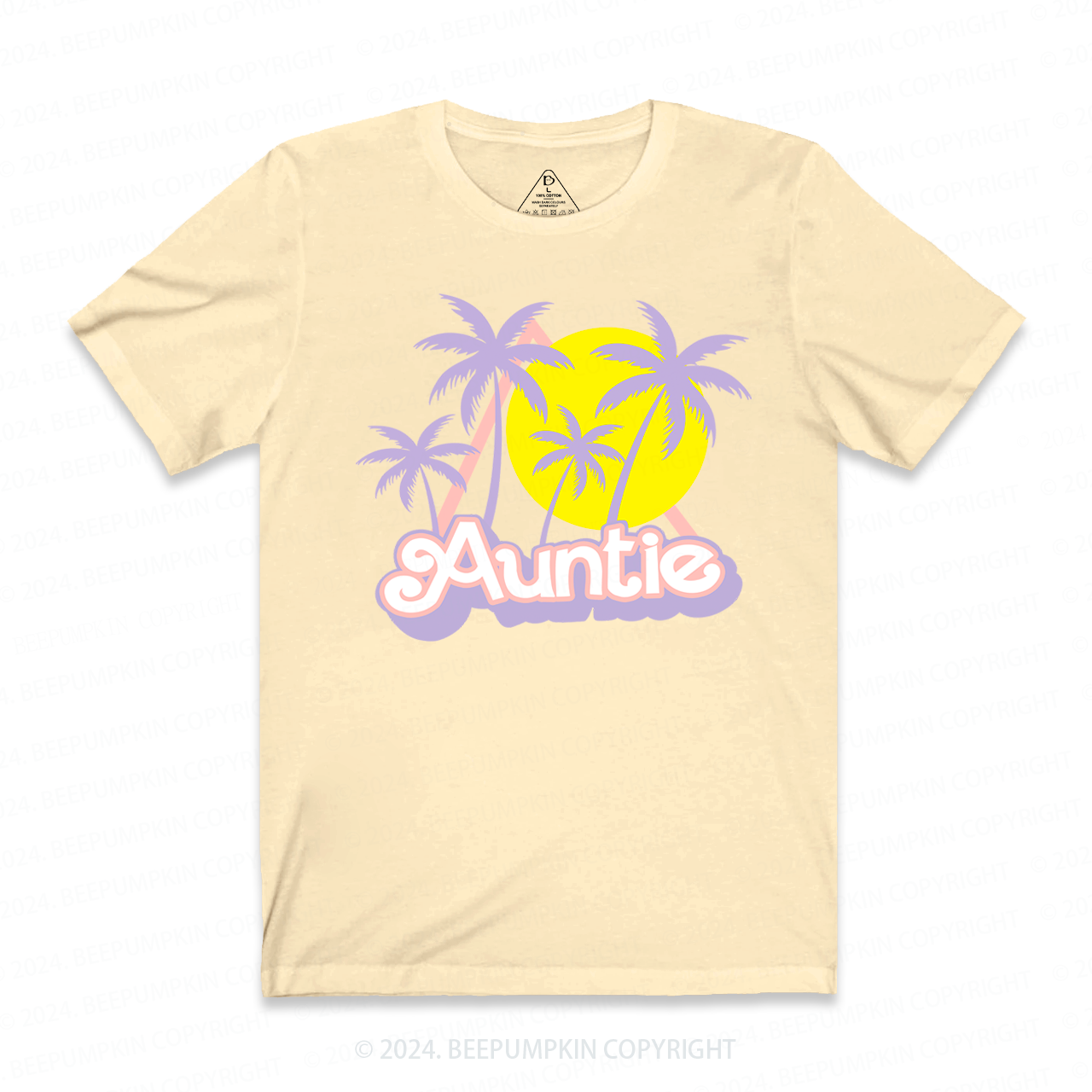 Coconut Tree Sunset Aunt T-Shirts 