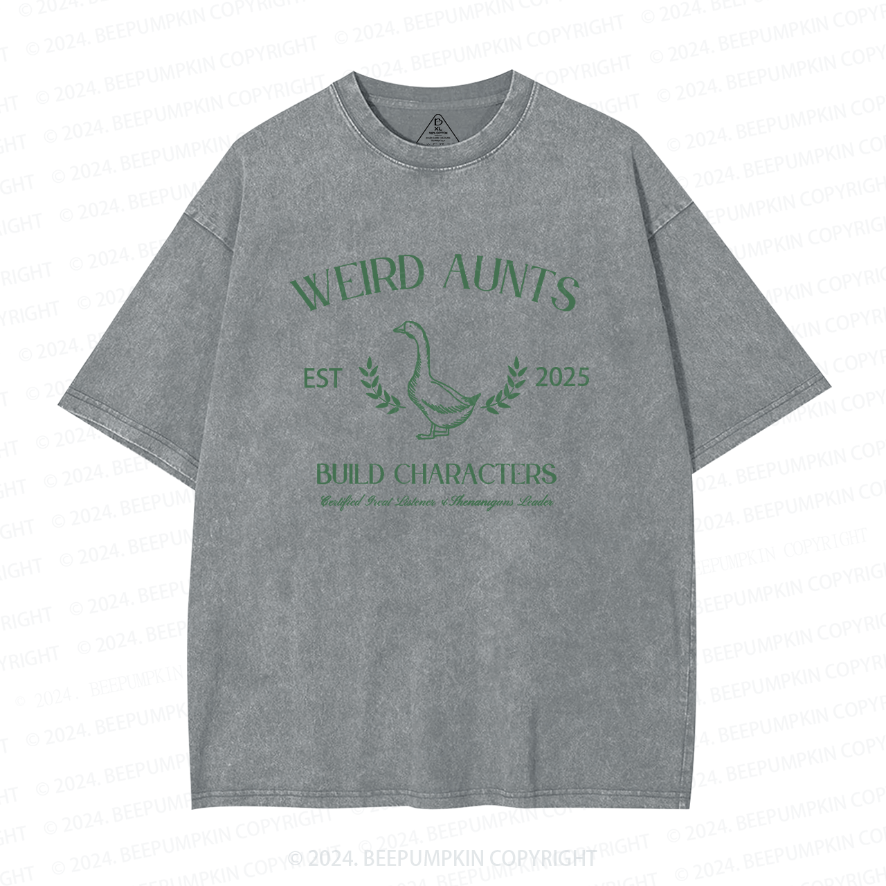 Personalized Vintage Silly Goose Weird Aunt Washed T-Shirts 