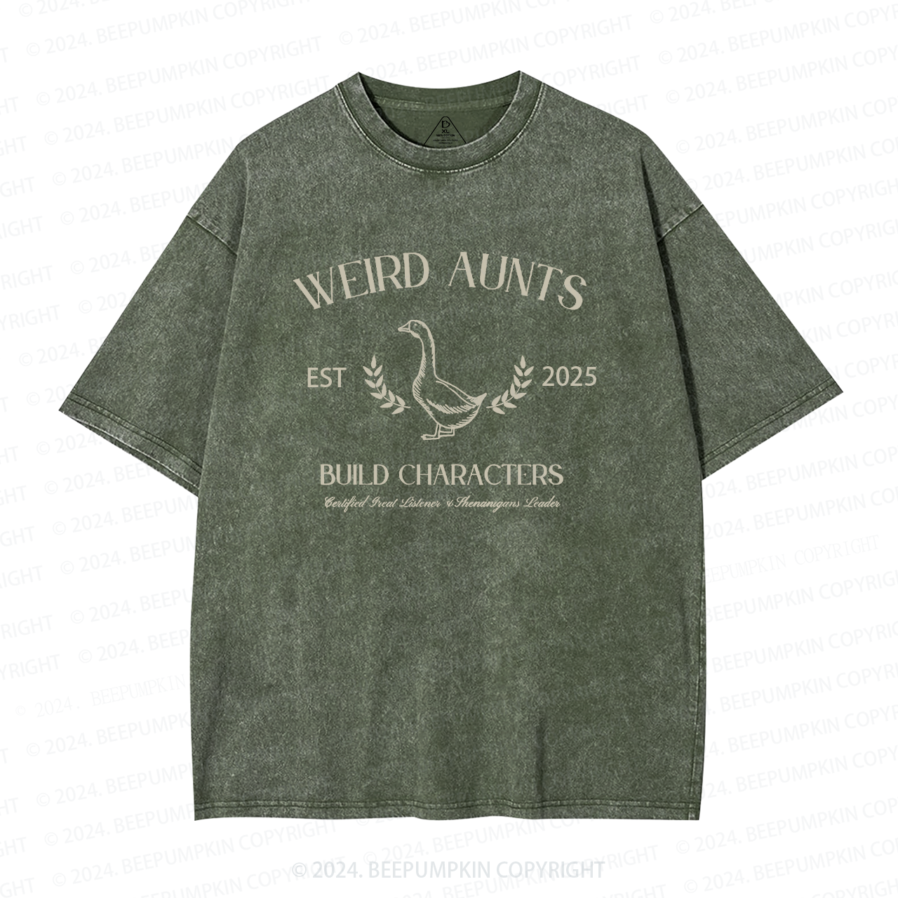 Personalized Vintage Silly Goose Weird Aunt Washed T-Shirts 