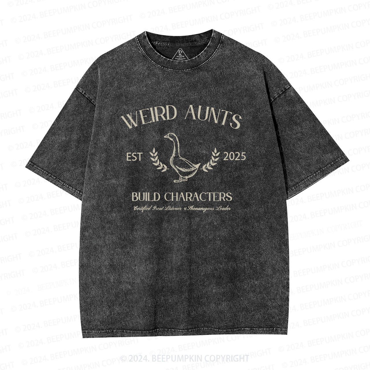 Personalized Vintage Silly Goose Weird Aunt Washed T-Shirts 