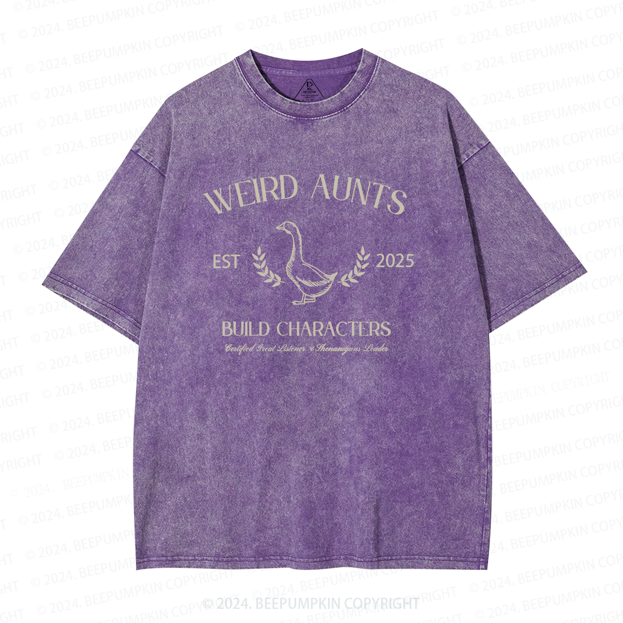 Personalized Vintage Silly Goose Weird Aunt Washed T-Shirts 