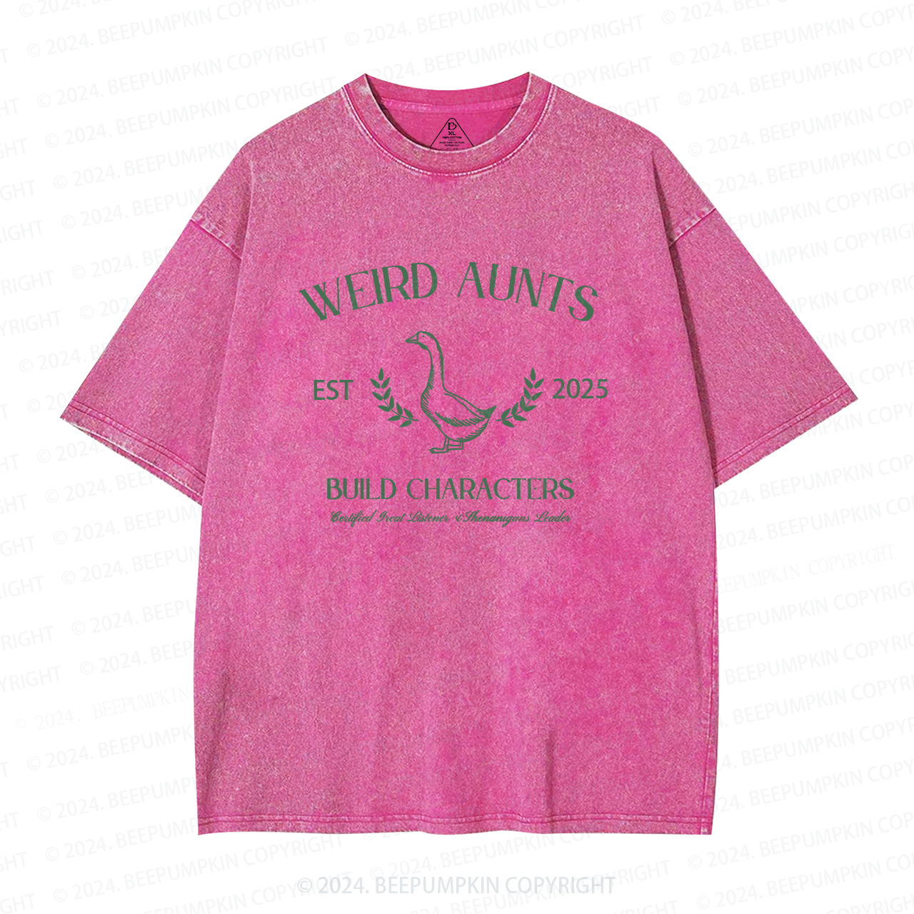 Personalized Vintage Silly Goose Weird Aunt Washed T-Shirts 