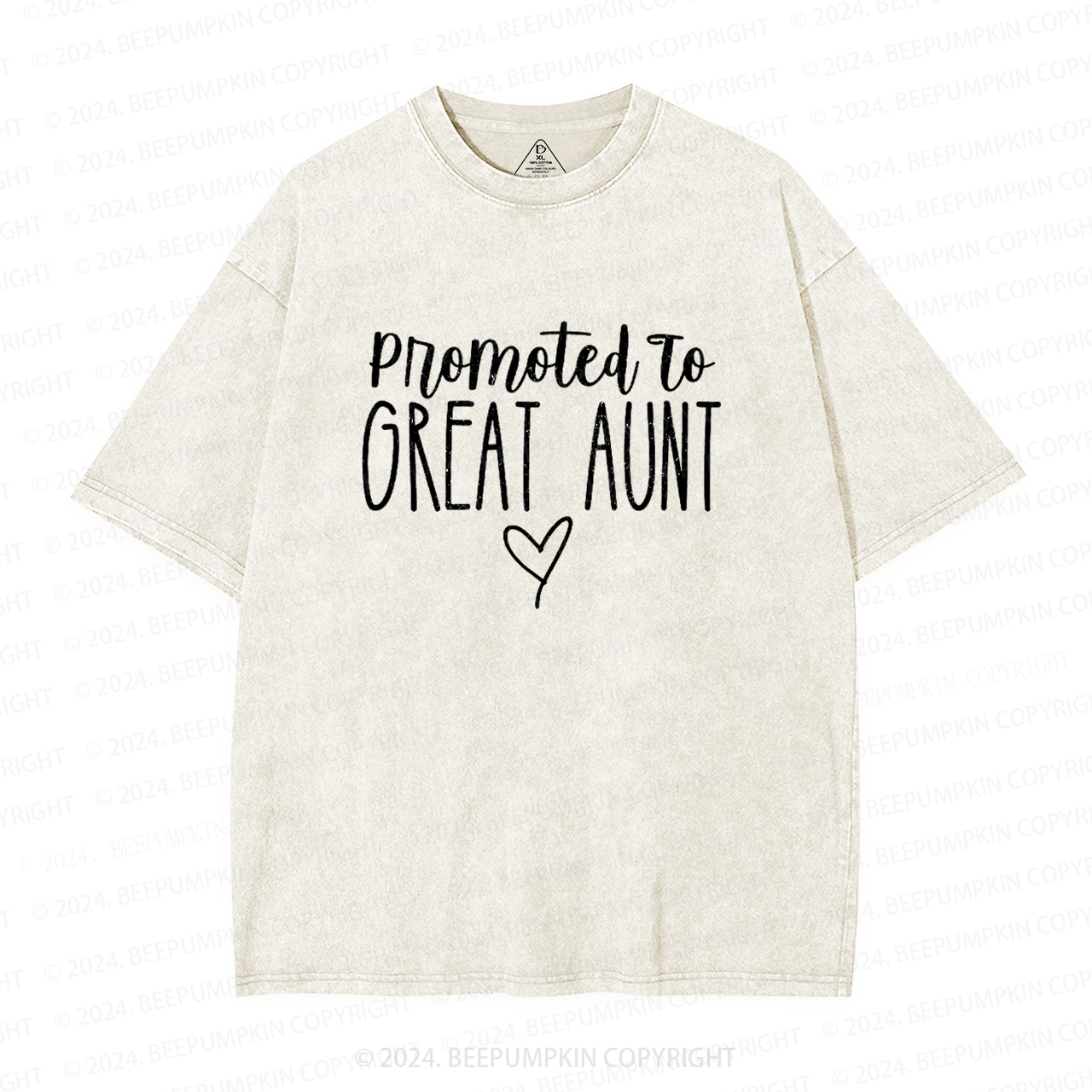 Promoted To Great Aunt Washed T-Shirts 