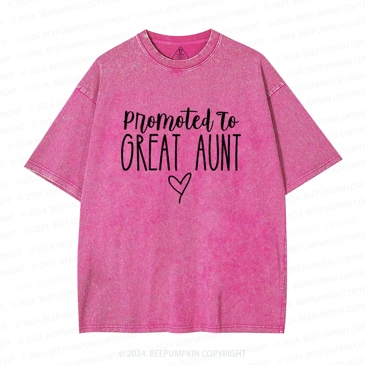 Promoted To Great Aunt Washed T-Shirts 