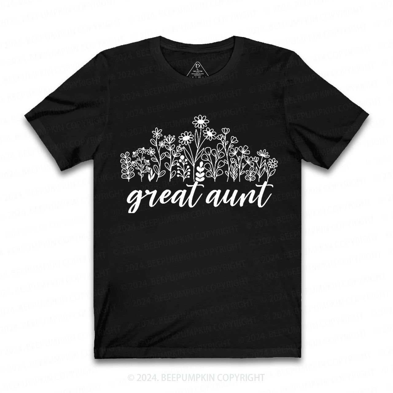Great Aunt Flowers Aunt T-Shirts 