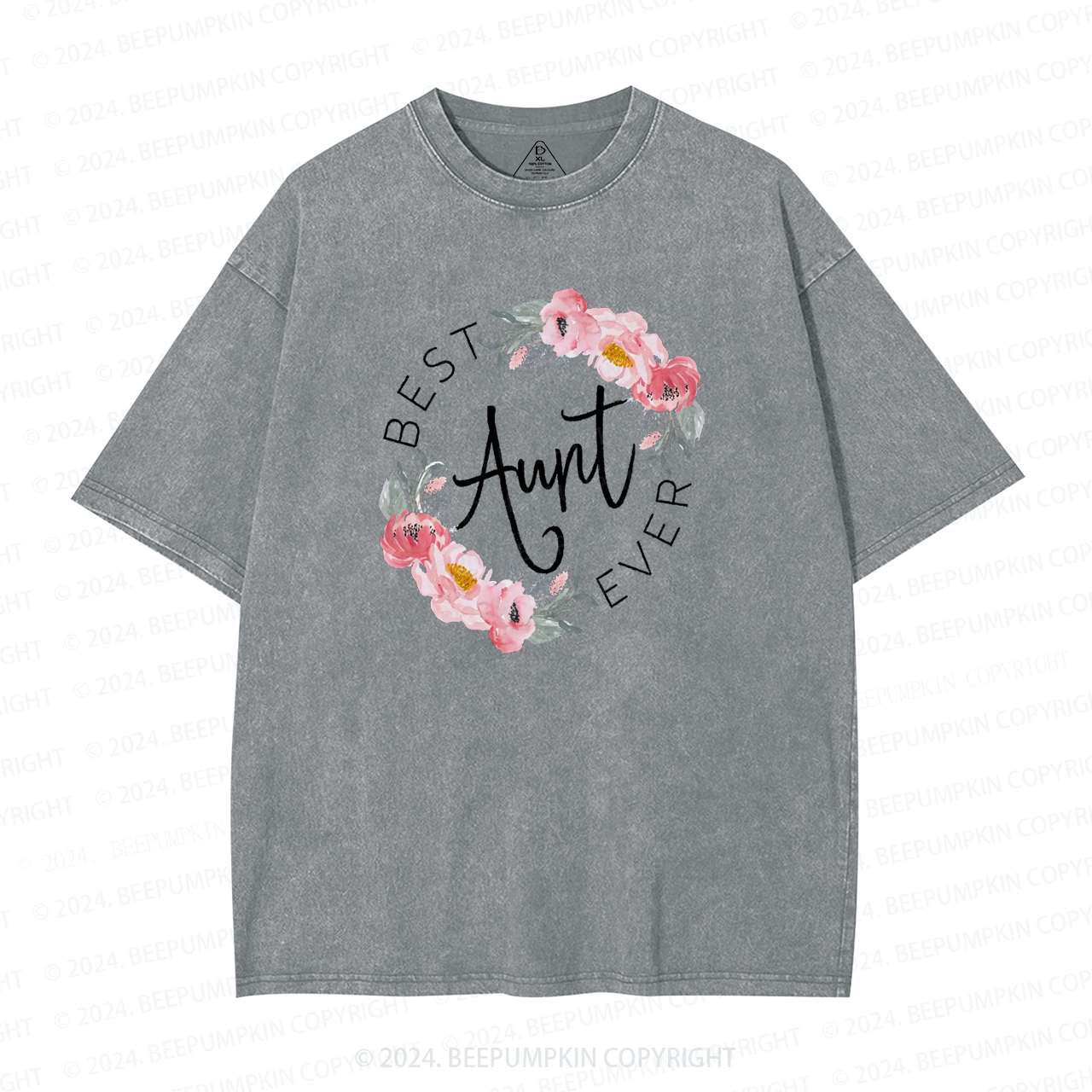 Best Flowers Aunt Washed T-Shirts 