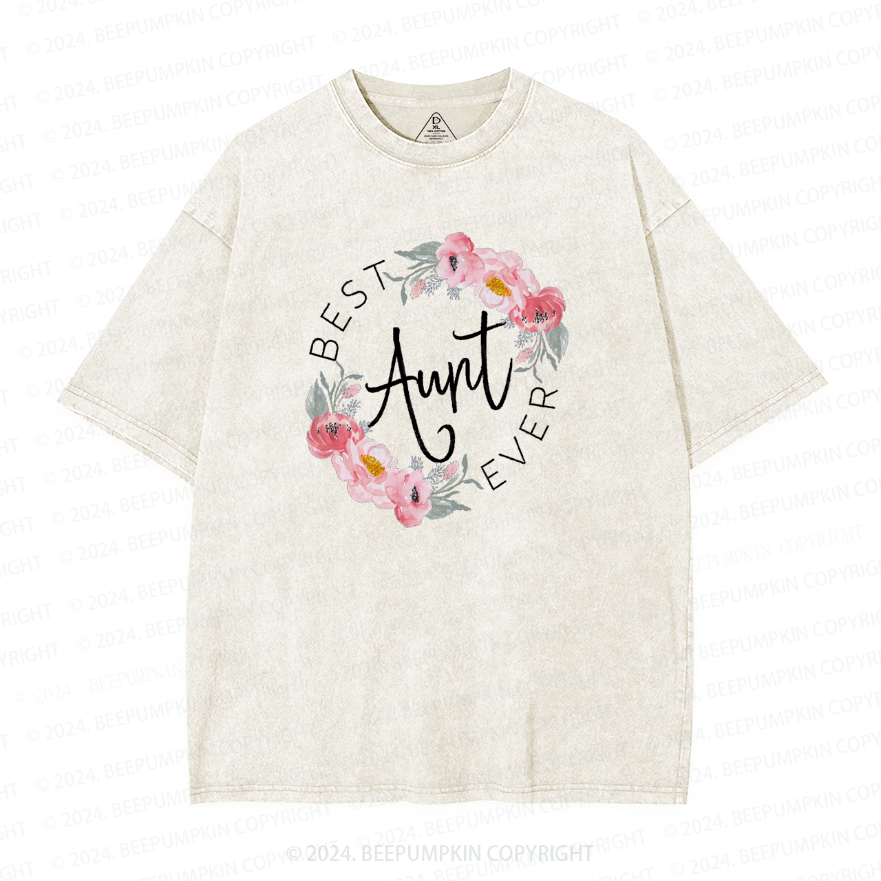 Best Flowers Aunt Washed T-Shirts