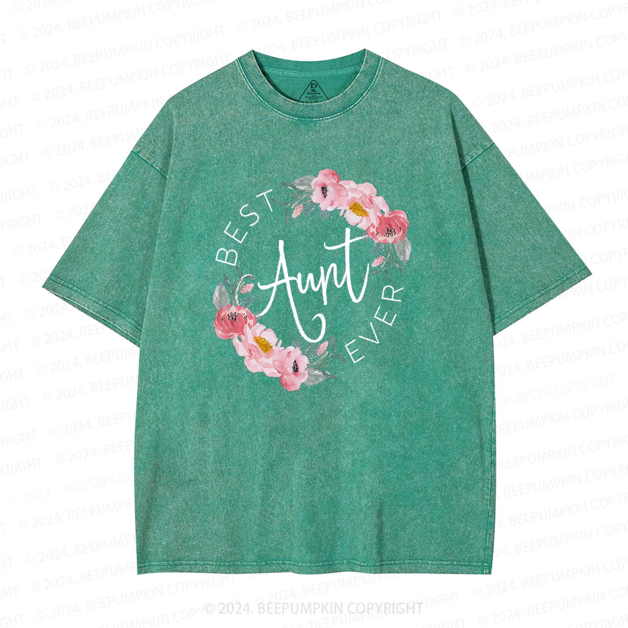 Best Flowers Aunt Washed T-Shirts 