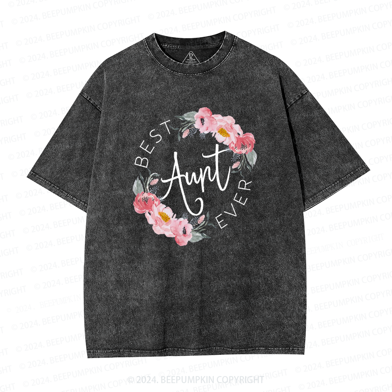 Best Flowers Aunt Washed T-Shirts 