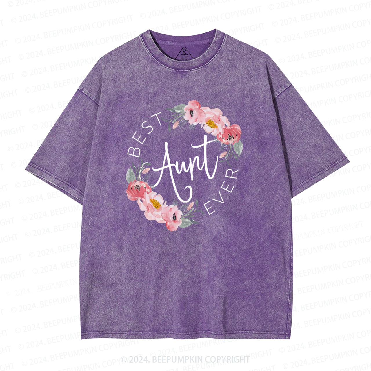 Best Flowers Aunt Washed T-Shirts 