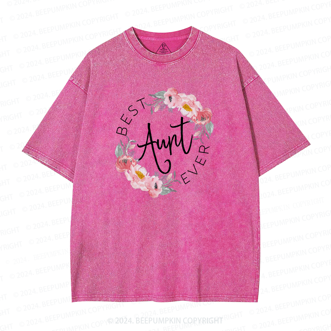 Best Flowers Aunt Washed T-Shirts 
