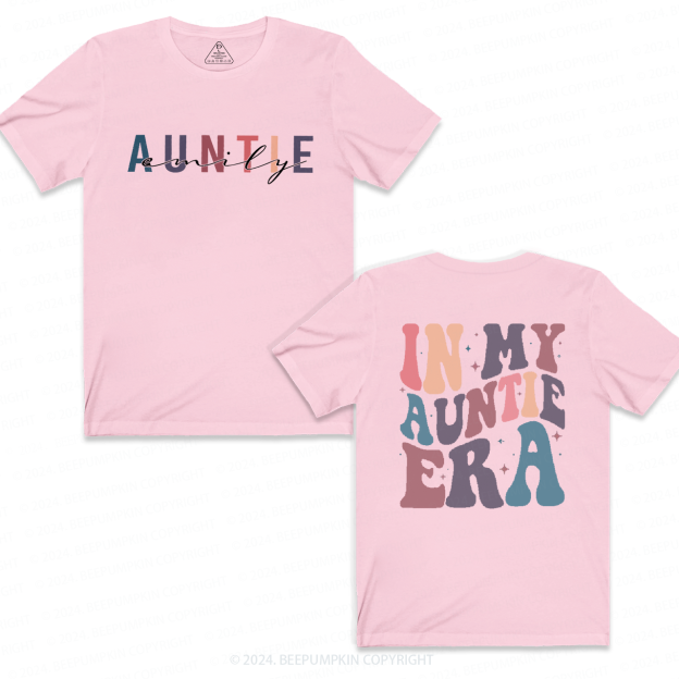 Personalized Name In My Auntie Era Aunt T-Shirts 