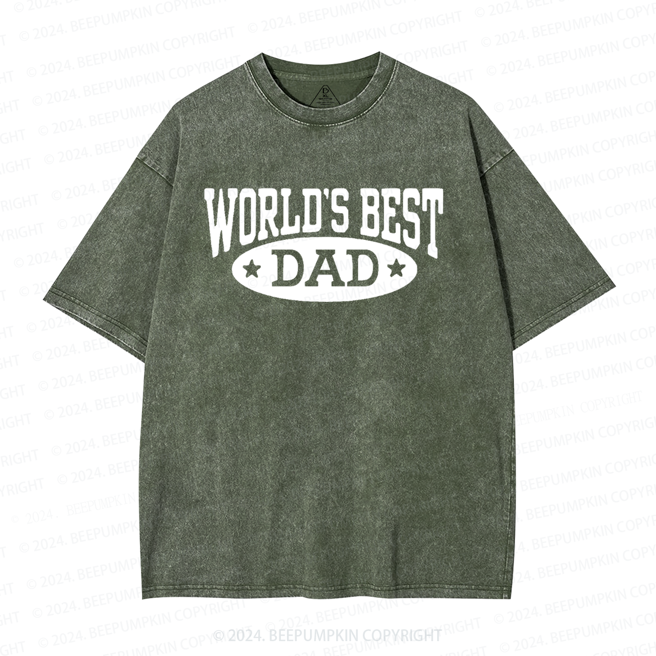 World's Best Dad Washed T-Shirts 