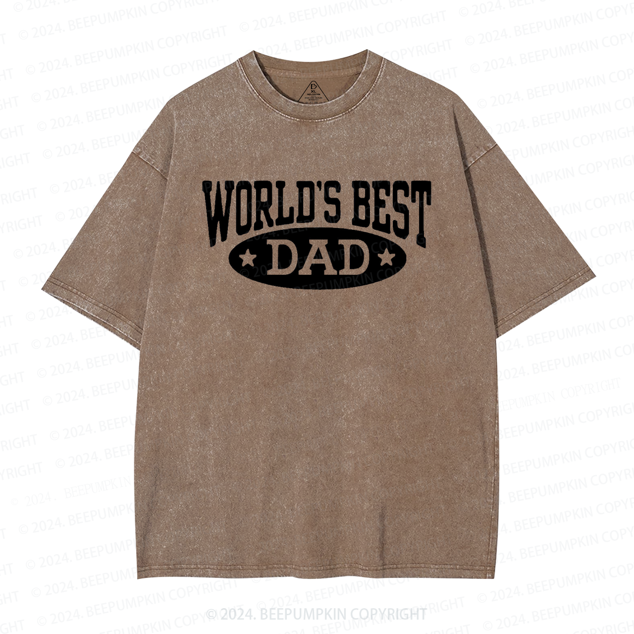 World's Best Dad Washed T-Shirts 