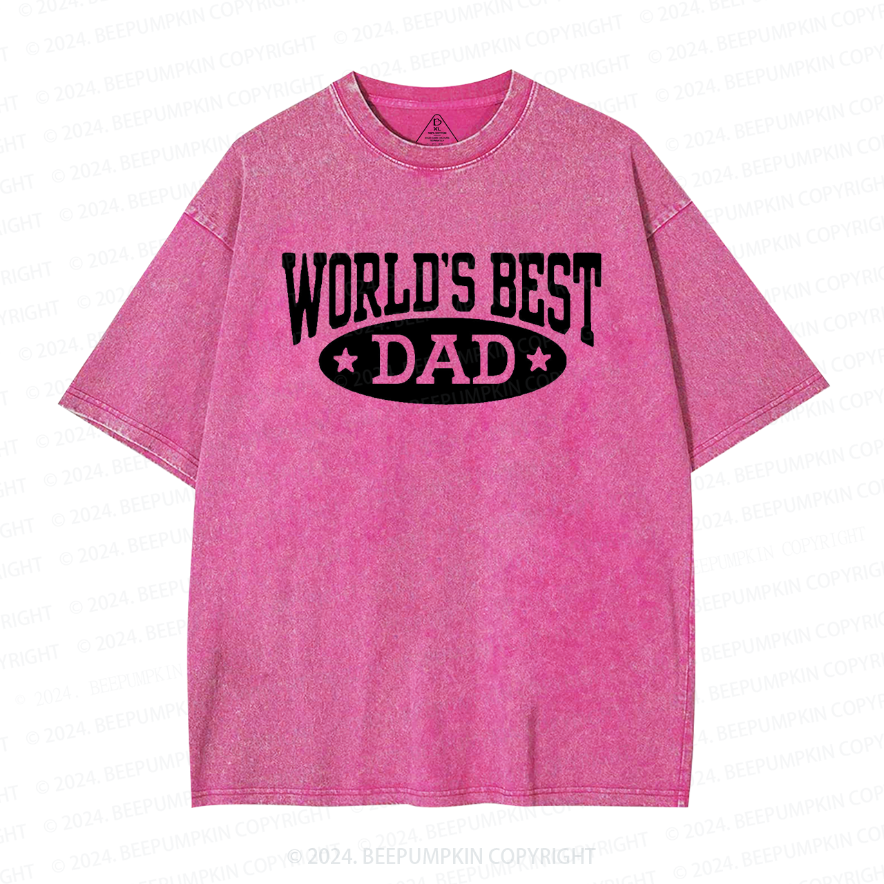 World's Best Dad Washed T-Shirts 