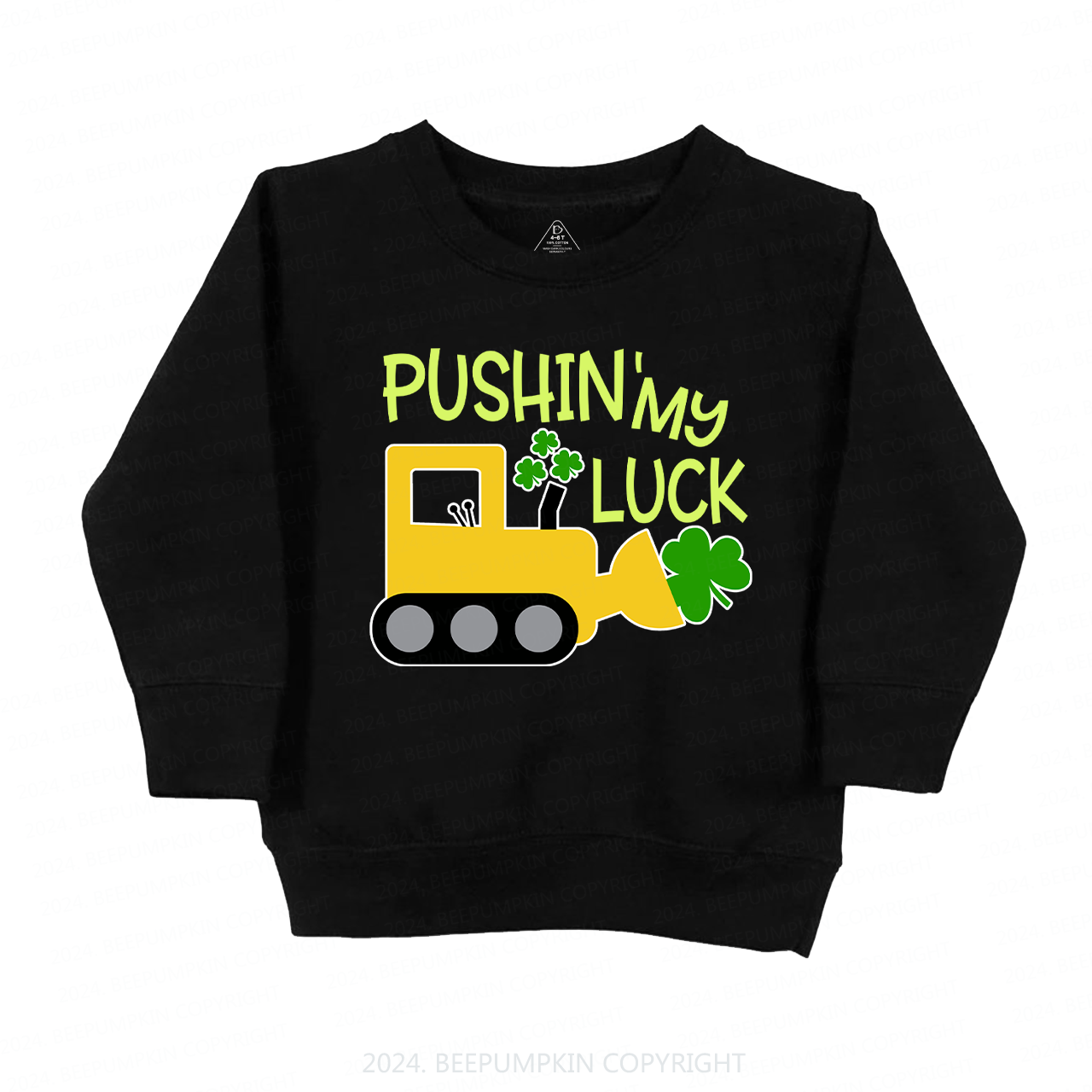 Pushin' My Luck St.Patricks Day Kids Sweatshirt