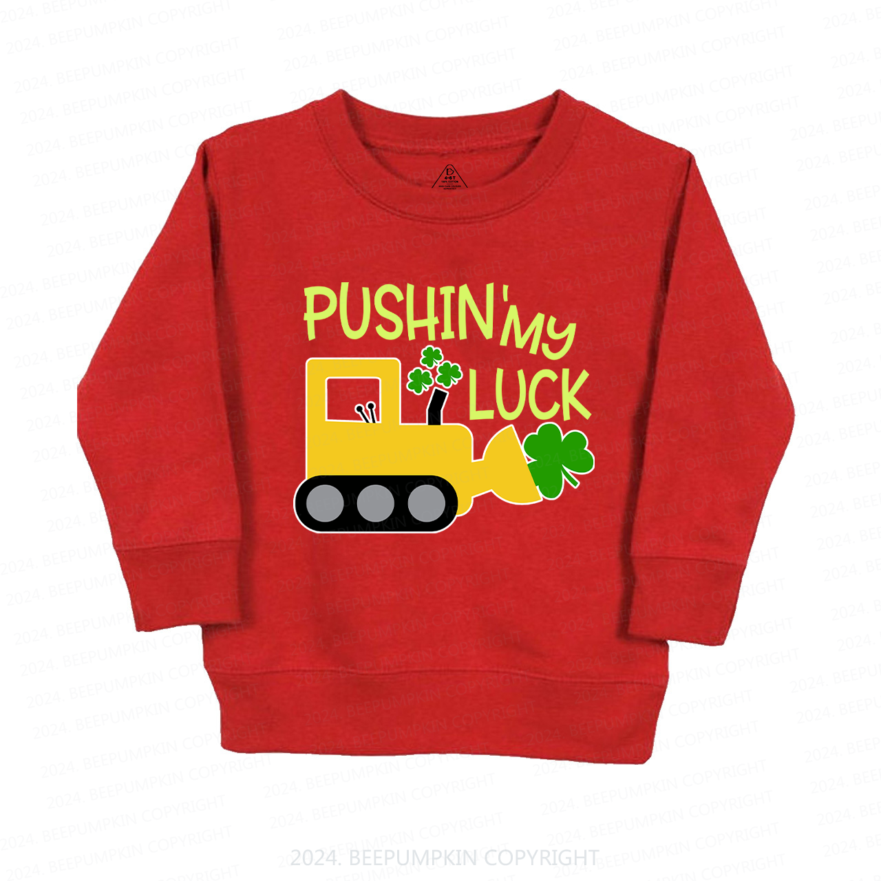 Pushin' My Luck St.Patricks Day Kids Sweatshirt