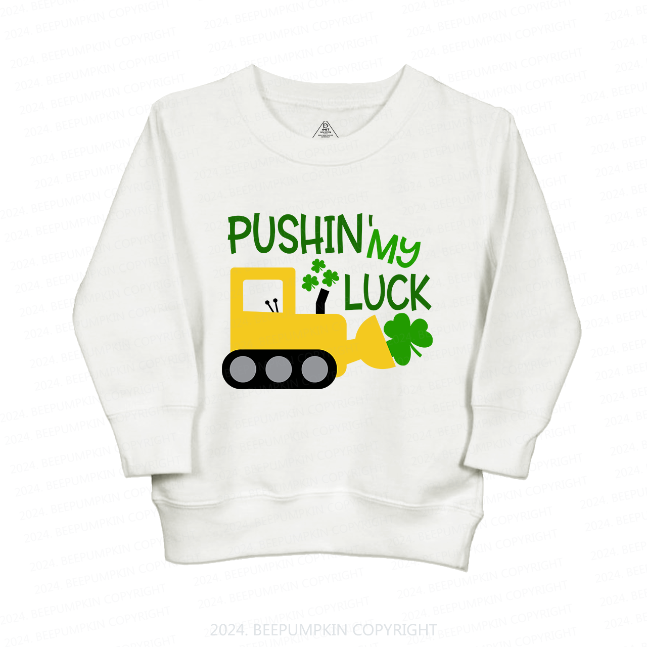 Pushin' My Luck St.Patricks Day Kids Sweatshirt
