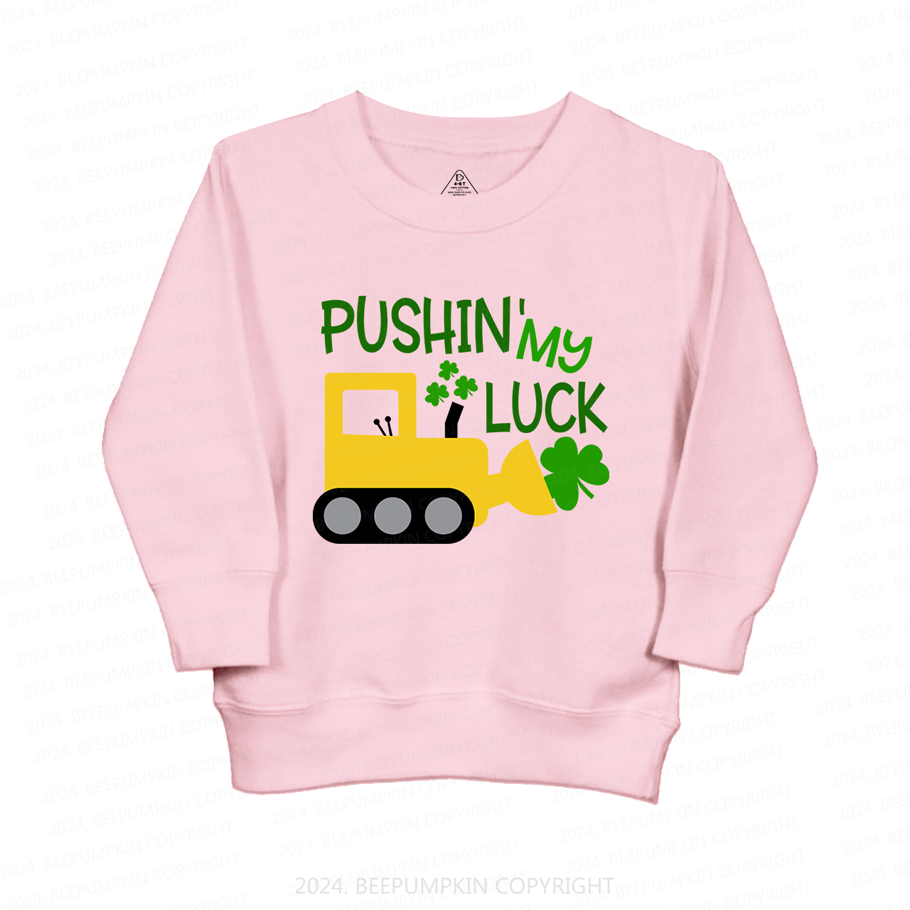 Pushin' My Luck St.Patricks Day Kids Sweatshirt