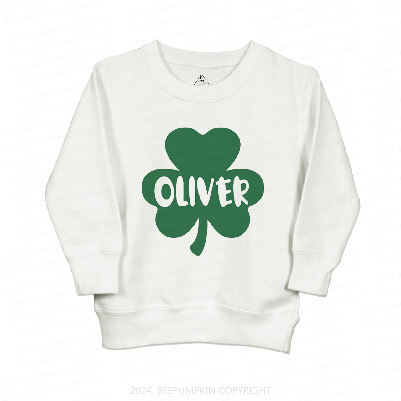 Personalized Shamrock With Name St.Patricks Day Kids Sweatshirt