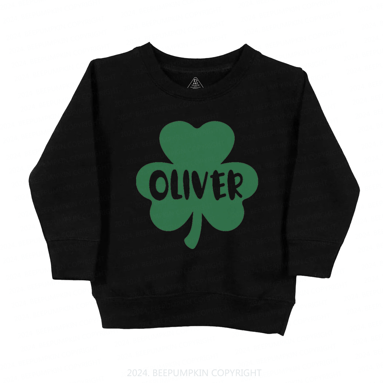 Personalized Shamrock With Name St.Patricks Day Kids Sweatshirt