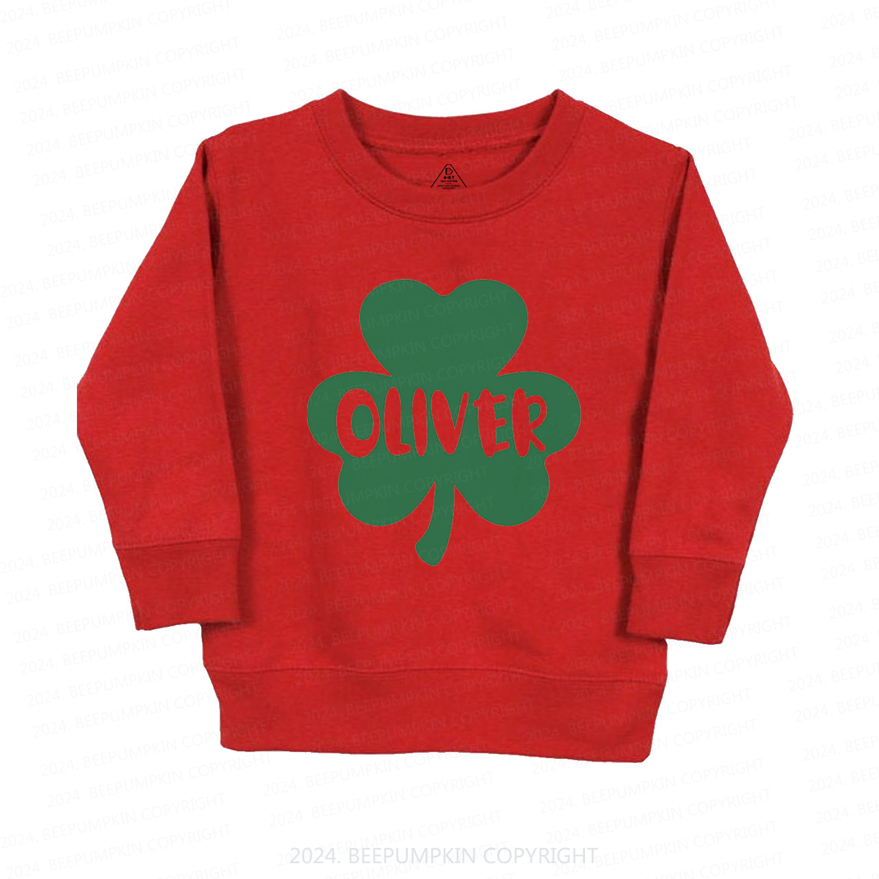 Personalized Shamrock With Name St.Patricks Day Kids Sweatshirt