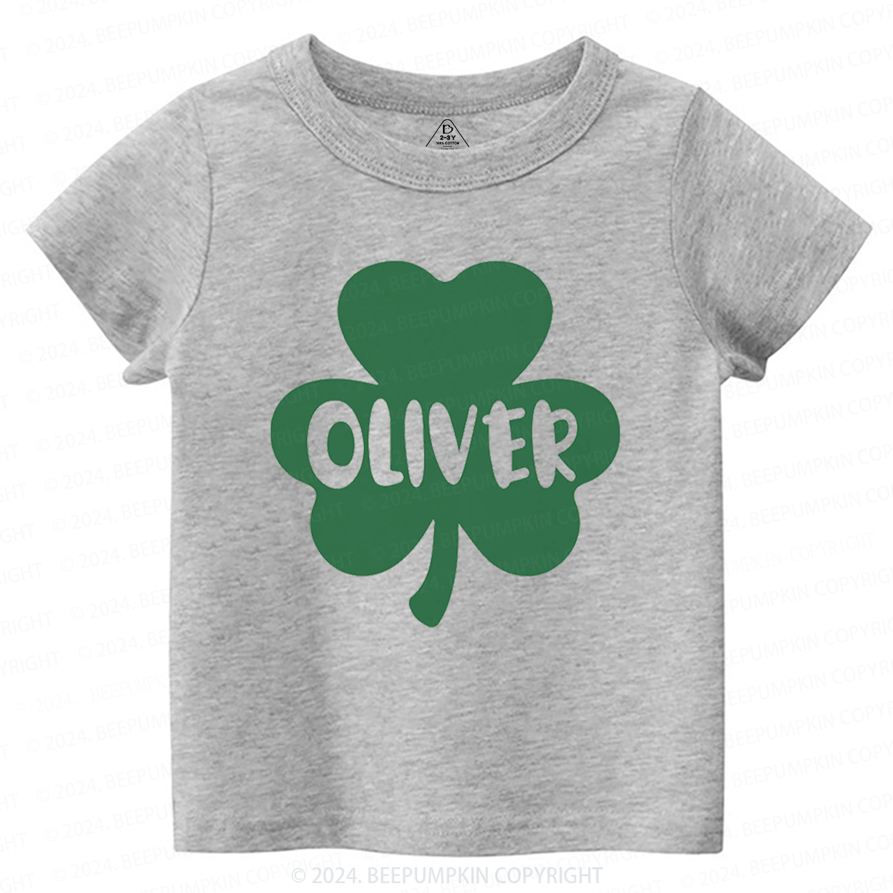 Personalized Shamrock With Name St.Patricks Day Toddler Tees