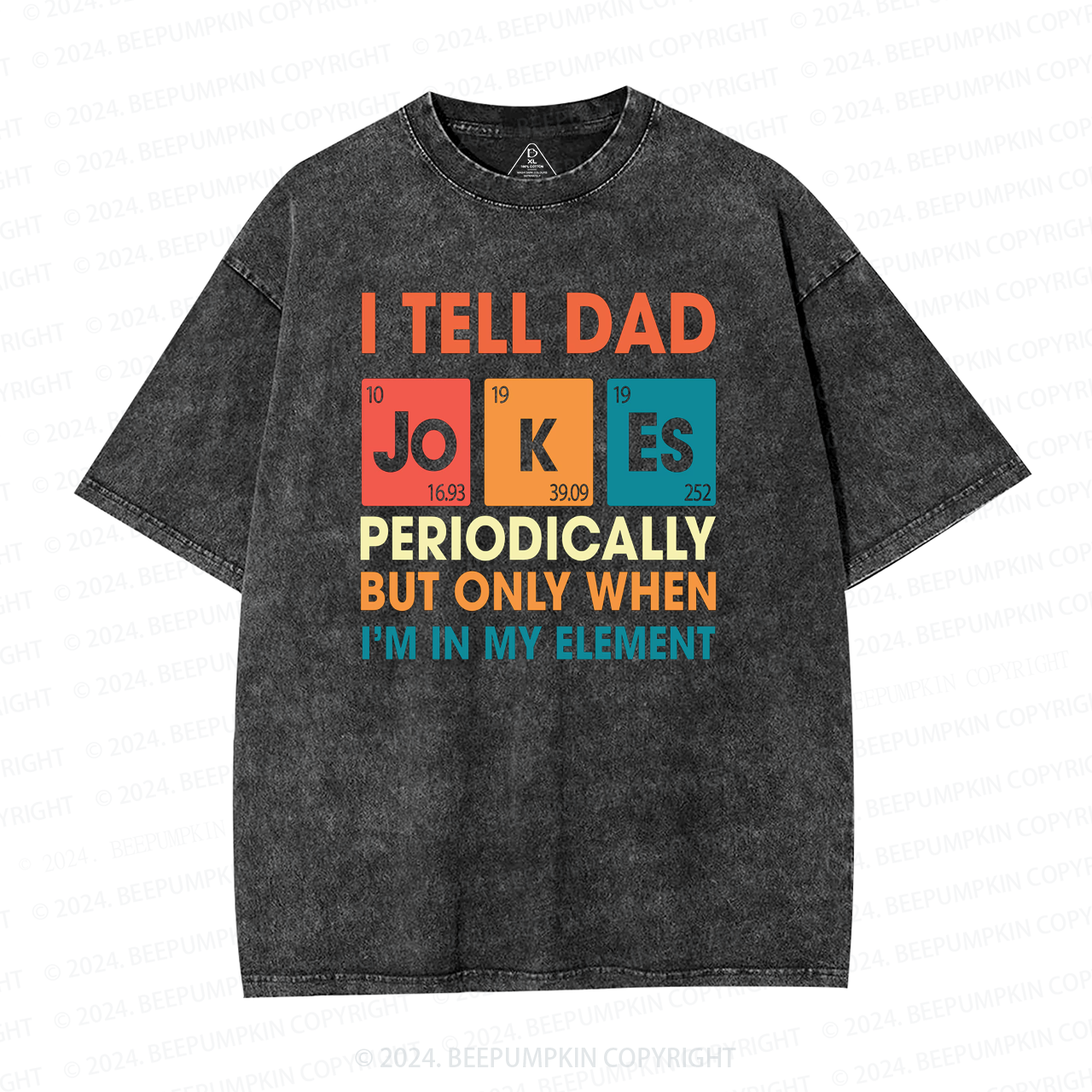 I Tell Dad Jokes Washed T-Shirts 