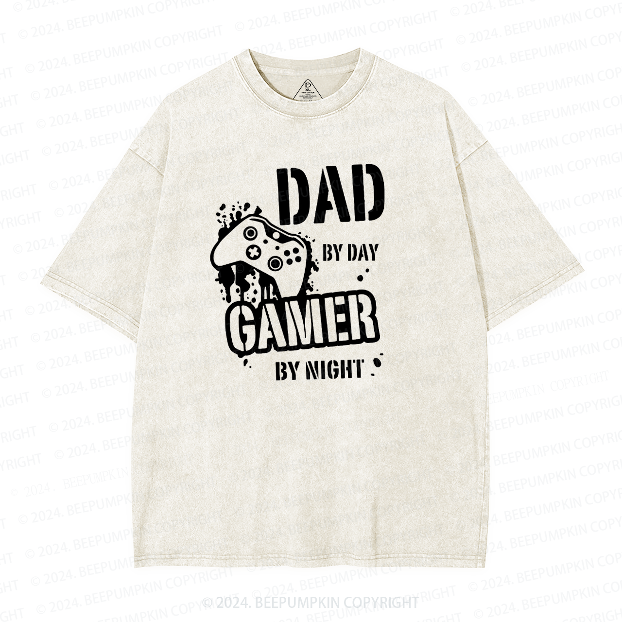 Dad By Day Gamer By Night Washed T-Shirts 