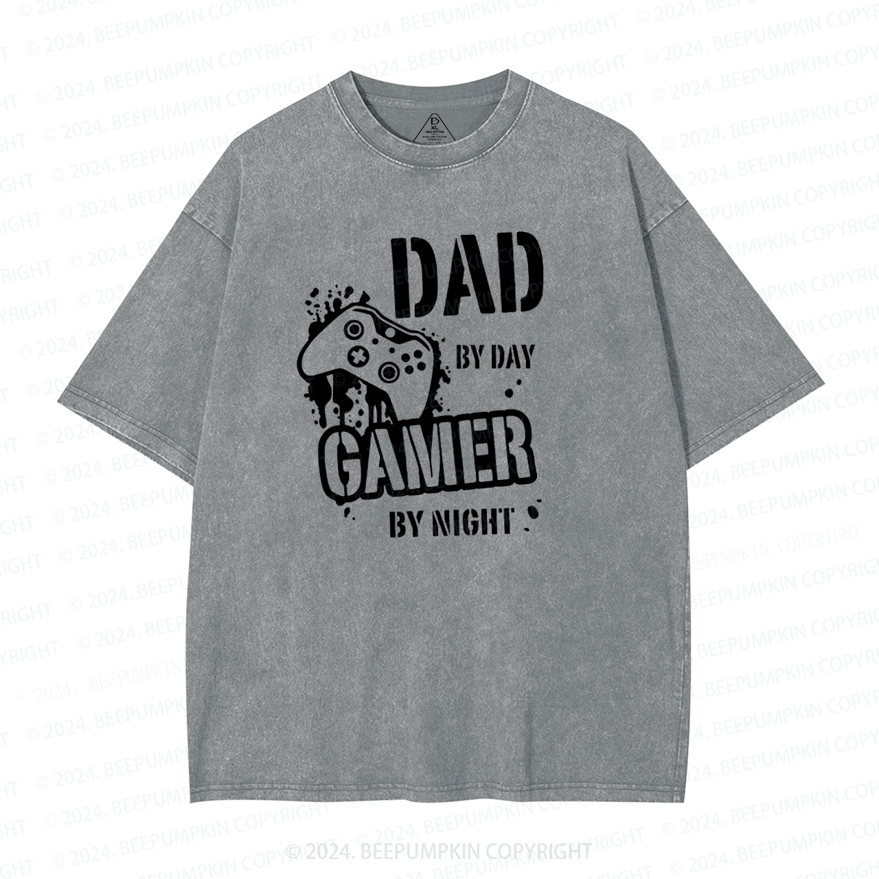 Dad By Day Gamer By Night Washed T-Shirts 