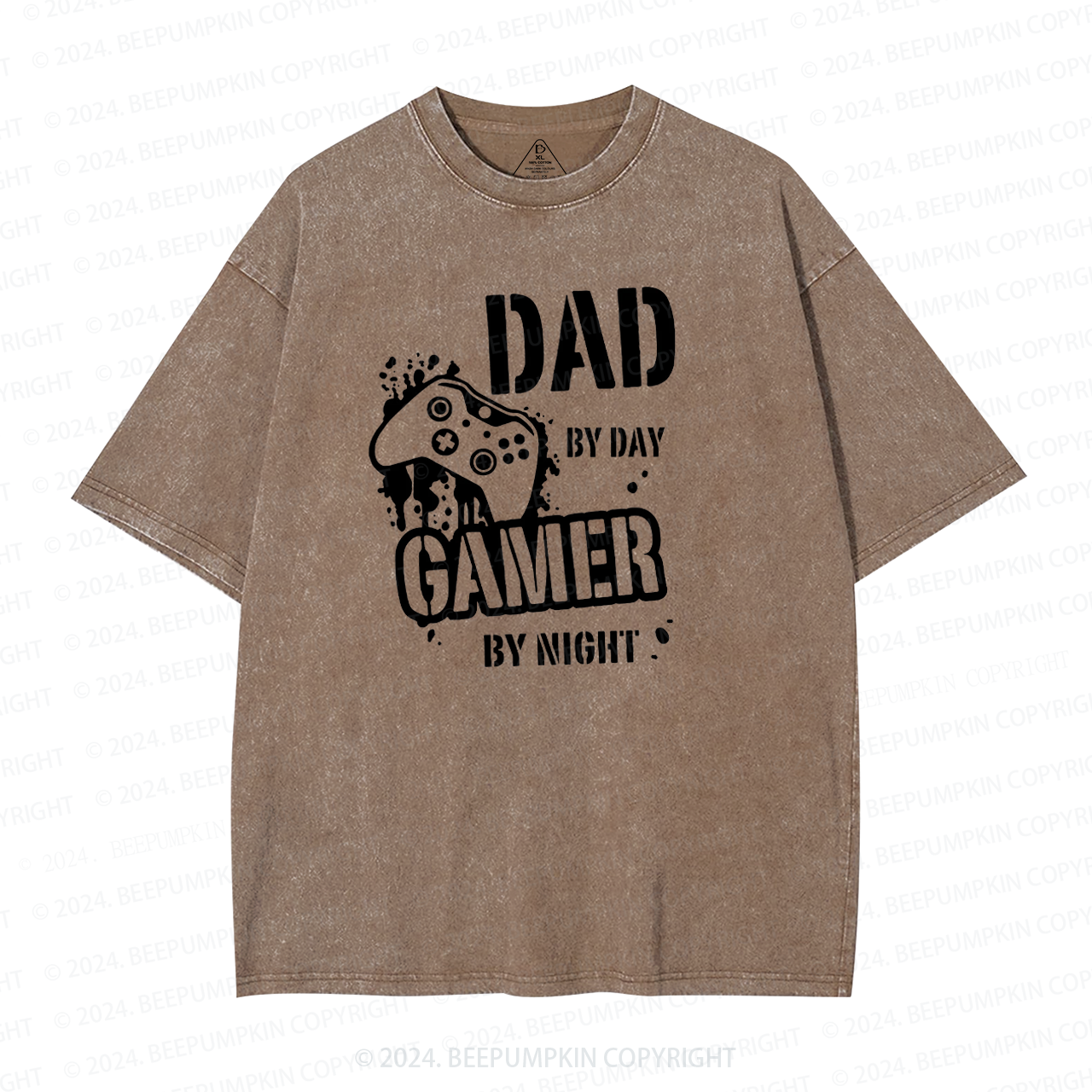 Dad By Day Gamer By Night Washed T-Shirts 
