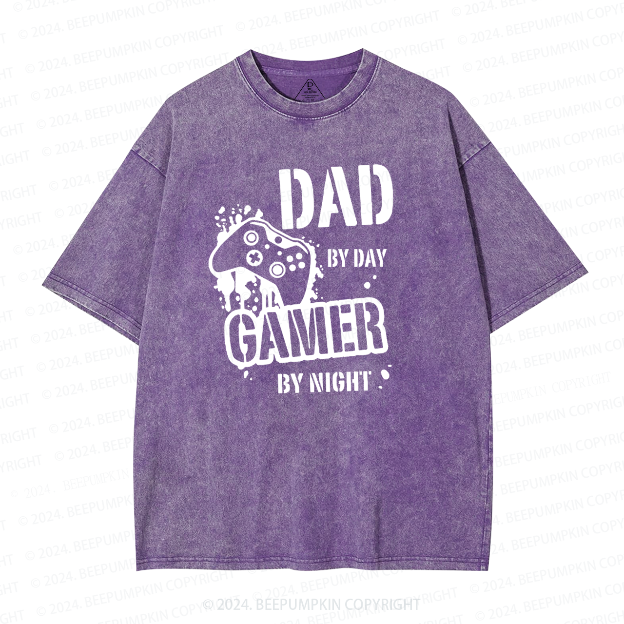 Dad By Day Gamer By Night Washed T-Shirts 
