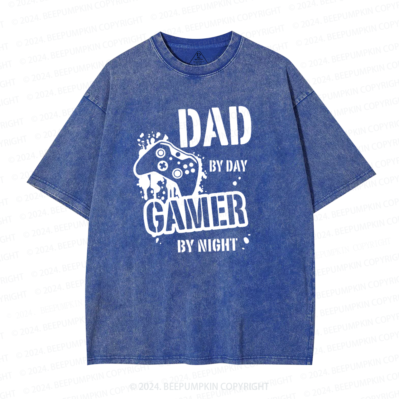 Dad By Day Gamer By Night Washed T-Shirts 