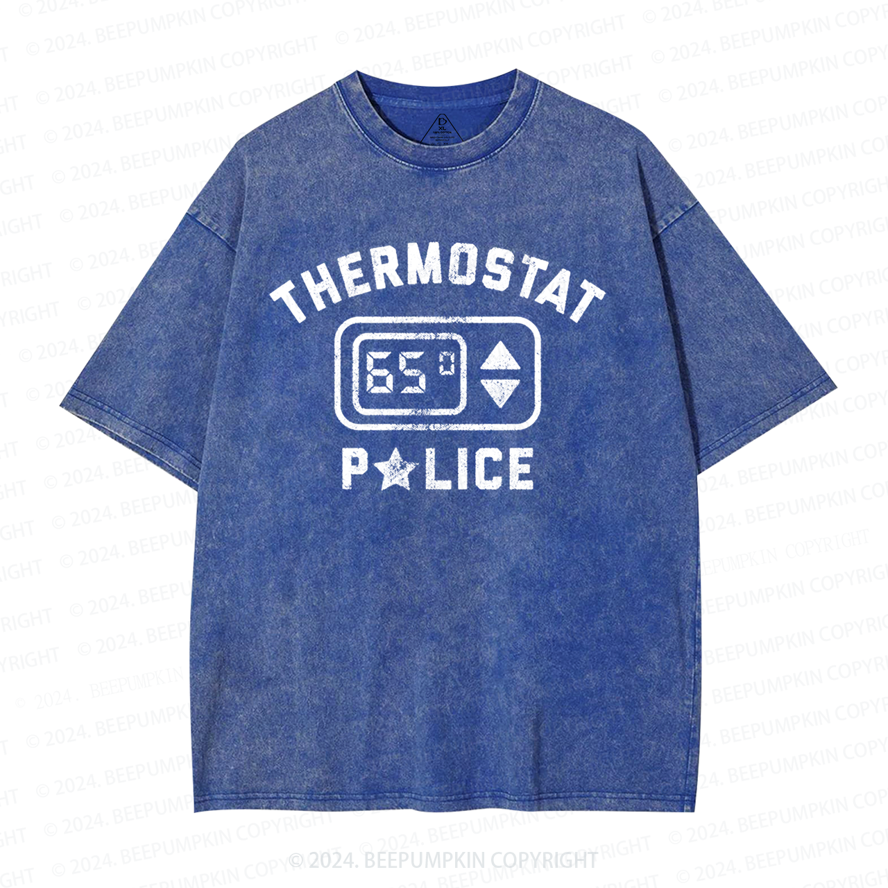 Thermostat Police Dad Washed T-Shirts 